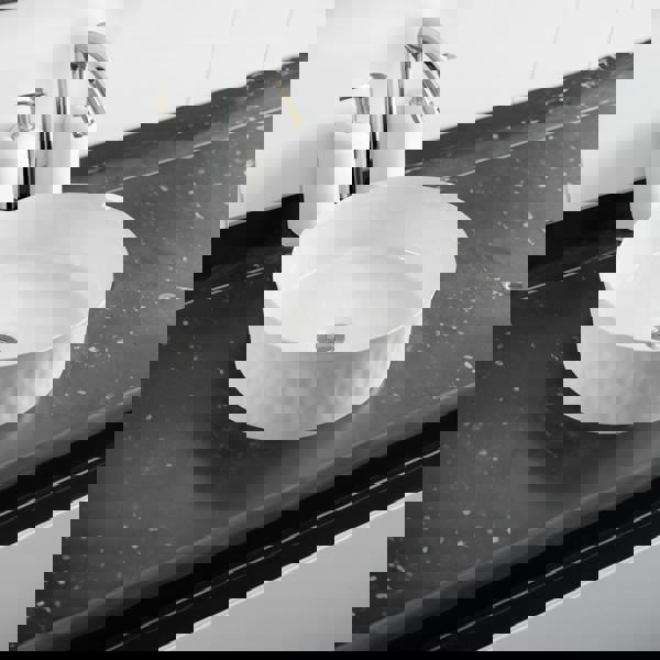 5004 ceramic 51cm mid edge inset basin with dipped bowl