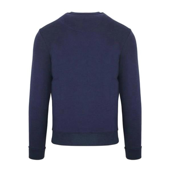 Aquascutum Mens Small Logo Crew Neck Long-Sleeved Sweatshirt - Navy - 