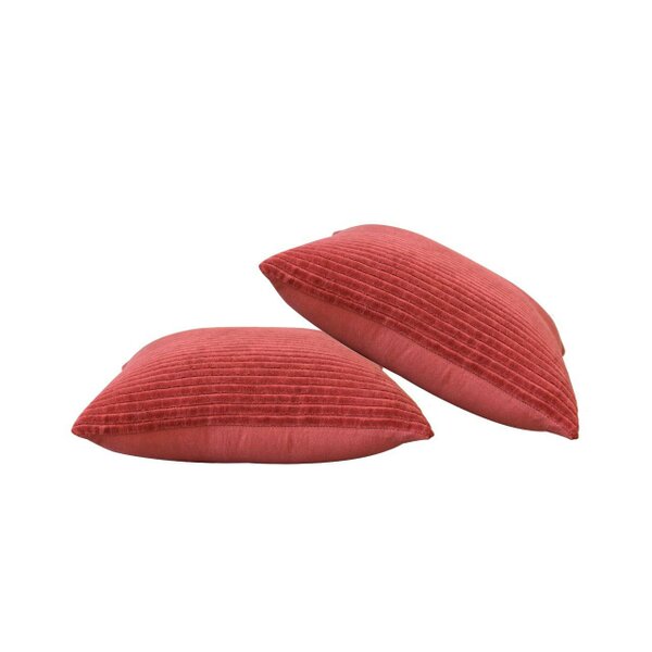Wyld Haus Set of 2 Verezzi Ribbed Red Cushion Covers
