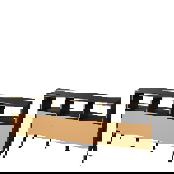 Furniture To Go Barcelona TV Unit 3 Drawers in Matt Black