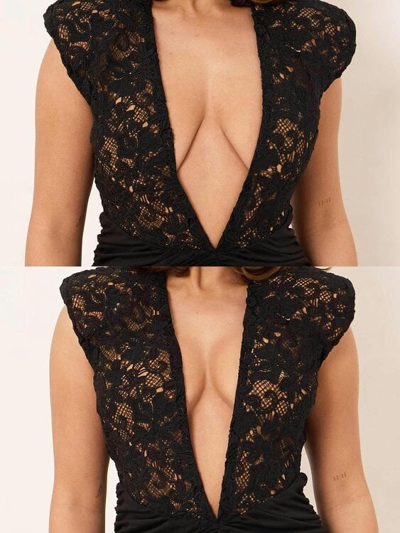 Perky Pear NEW-Original Lift & Shape Boob Tape- Black Lace-A-E Cups