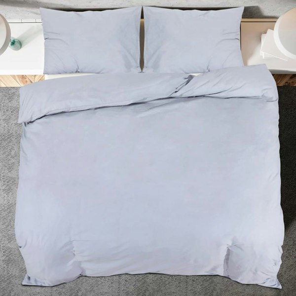 Berkfield Duvet Cover Set Grey 260x240 cm Cotton