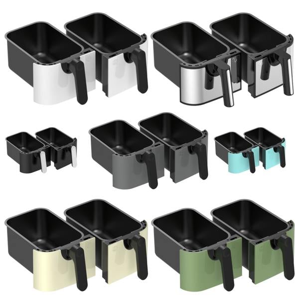EMtronics RLDR91 9L Dual Air Fryer Drawer Set with Crisper Racks
