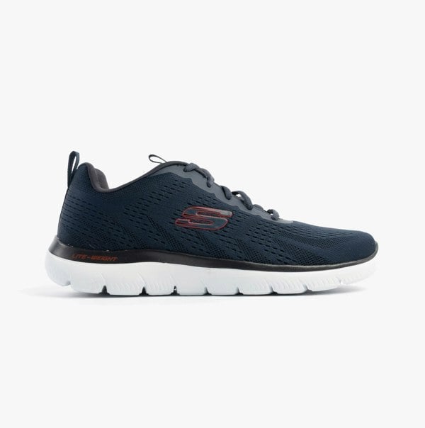 Skechers SUMMITS - TORRE Mens Trainers Navy/Red