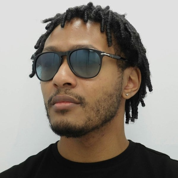 Persol Sunglasses 9649 95/Q8 Black Blue Gradient