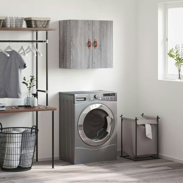 Berkfield Wall Cabinet Grey Sonoma 60x31x60 cm Engineered Wood