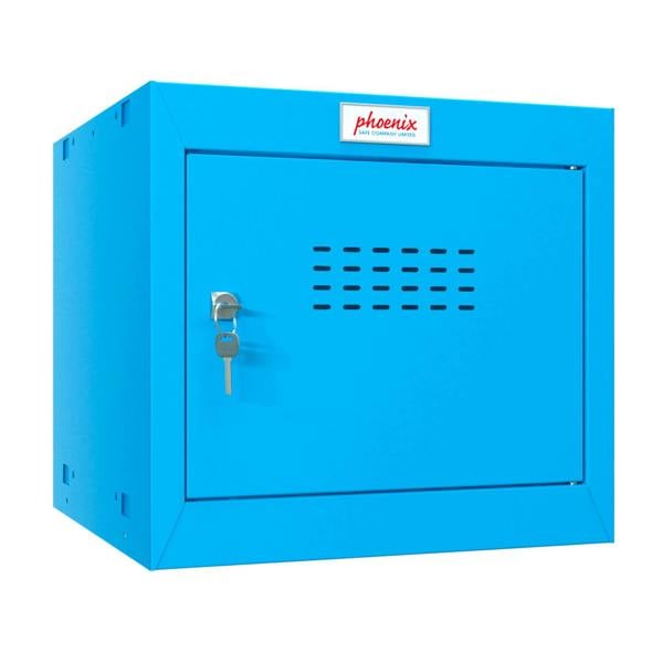 Phoenix Safe Phoenix CL0344BBK Size 1 Blue Cube Locker with Key Lock