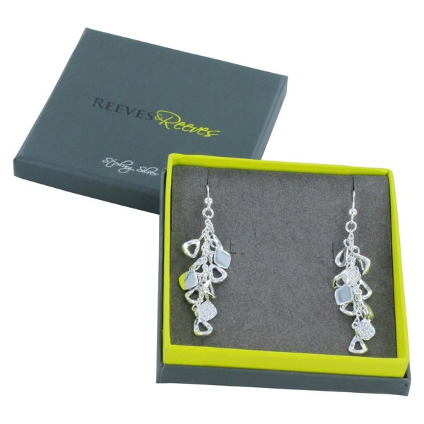 Sterling Silver Waterfall Hook Earrings - Reeves & Reeves