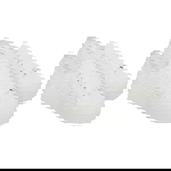 Superga Womens/Ladies 2750 Sangallo Flower Trainers - Total White