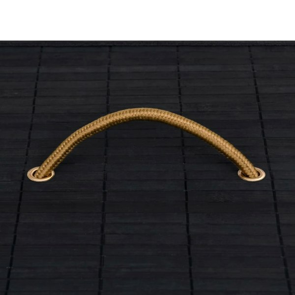 Berkfield Bamboo Laundry Basket Black 100 L