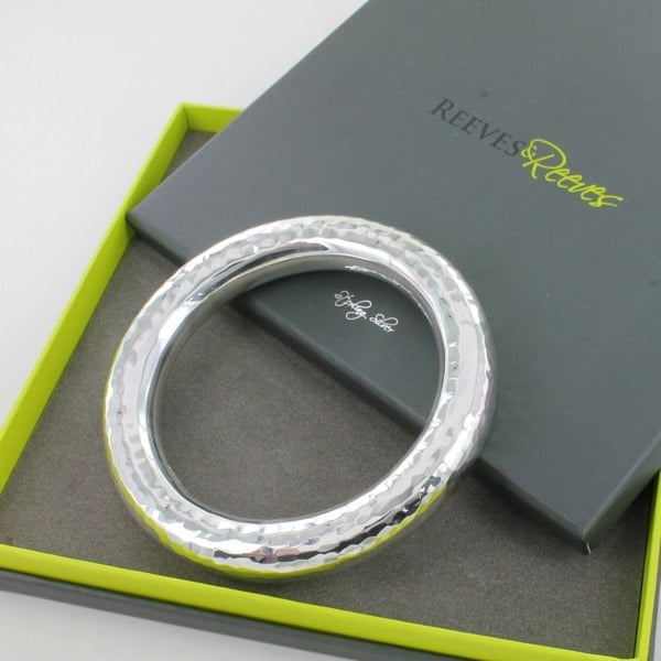 Beautiful Bangle Large in Sterling Silver - Reeves & Reeves