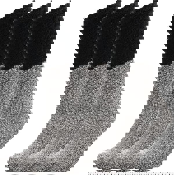 KAV Men's Premium Thick Thermal Socks - Warm Insulated Winter Boot Socks for Cold Weather - Soft, Breathable for Comfort and Support UK: 7-11 (Grey)