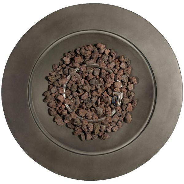 Homeology TABITI Dark Grey Lavish Garden & Patio Gas Fire Pit with Stone Finish
