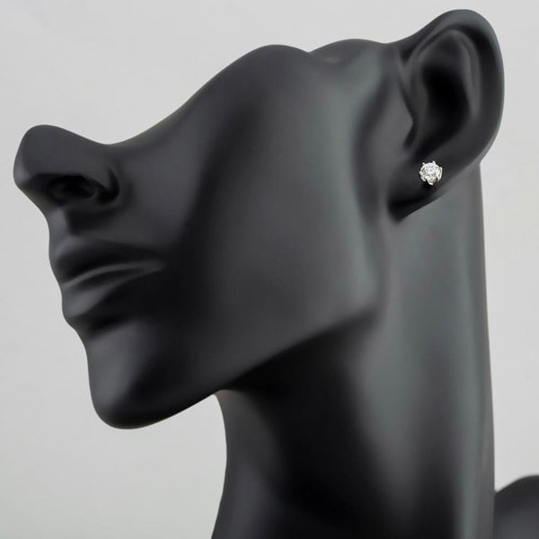 T. H. Baker Platinum 0.80ct Brilliant Cut Diamond Stud Earrings 5639E/PL/QD80