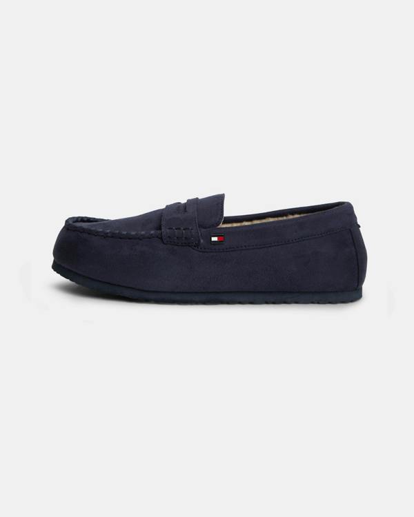 Tommy Hilfiger Driver Mens Hilfiger House Shoes - Navy Blue
