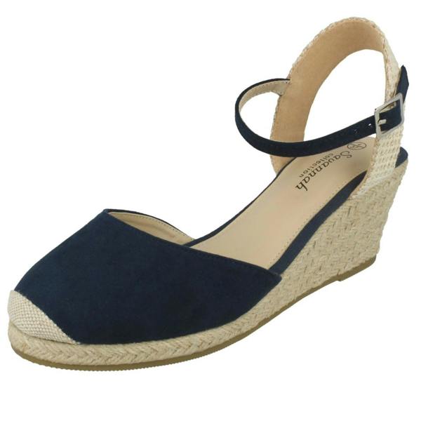 Savannah Ladies Savannah Mid Rope Wedge Espadrilles F2274