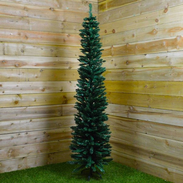 Samuel Alexander 6.5ft (2m) Pencil Style Slim Artificial Christmas Tree in Green