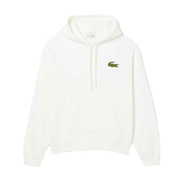 Lacoste Unisex Adult Badge Loose Hoodie - Cream