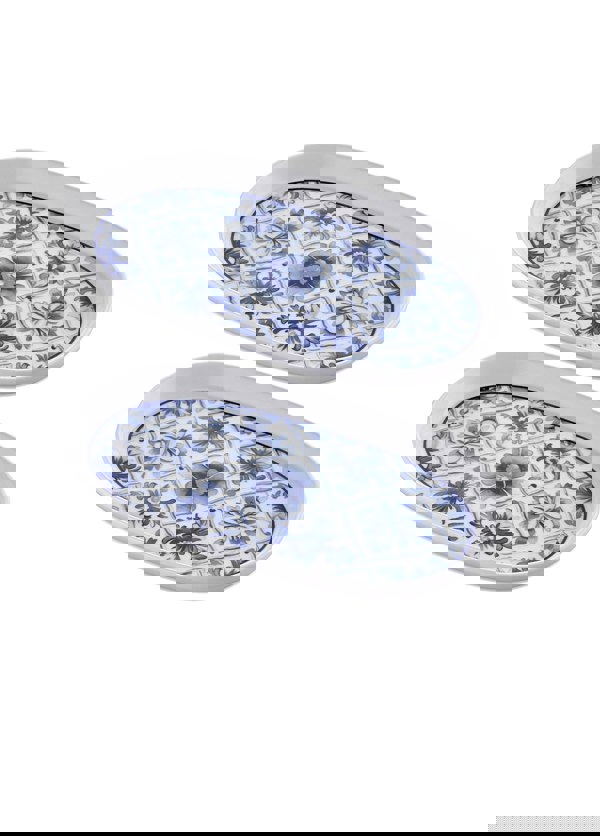 Rozi Odore Di Limone Collection Oval Serving Platter, Set of 2 (29 x 16 cm)