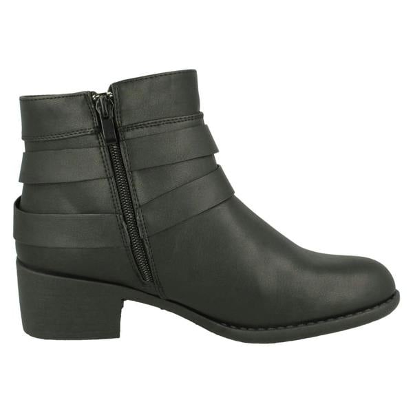 Spot On Ladies Spot On Heeled Ankle Boots F51166