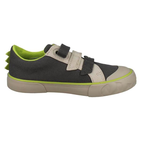 Clarks Boys Clarks Dinosaur Canvas Shoes Foxing Stomp