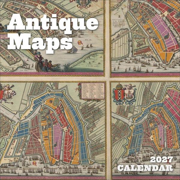 Antique Maps Calendar 2027, Wall Calendars, Month To View, History & Literature, Gift