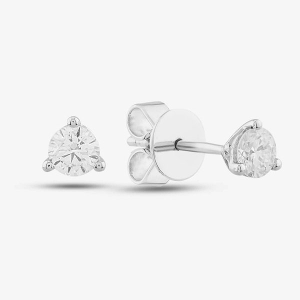 T. H. Baker 14ct White Gold 0.20ct Brilliant Cut Diamond Stud Earrings EC39106GW14DD X 2