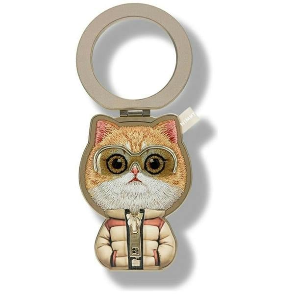 Nimmy Friends Nimmy Cool & Cute 2.0 Orange Cat Embroidery Magnetic Stand with MagSafe Orange - N-KM-BSZJ-05