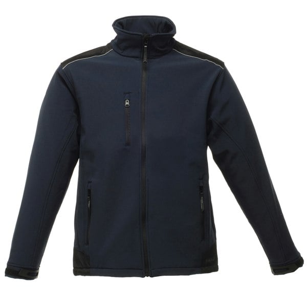Regatta Mens Sandstorm Hardwearing Workwear Softshell Jacket (water Repellent) - Navy/Black