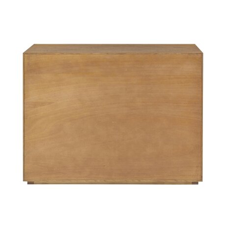 Wyld Haus Mandarina Retro Natural Walnut Ribbed Six Drawer Chest
