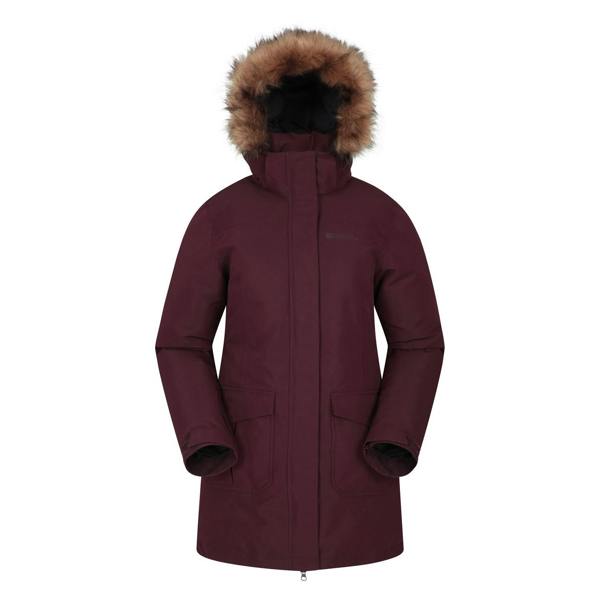 Mountain Warehouse Womens/Ladies Tarka II Long Padded Jacket - Burgundy - 