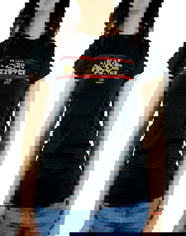 Marvel Womens Black Captain Marvel Short Sleeved T-Shirt