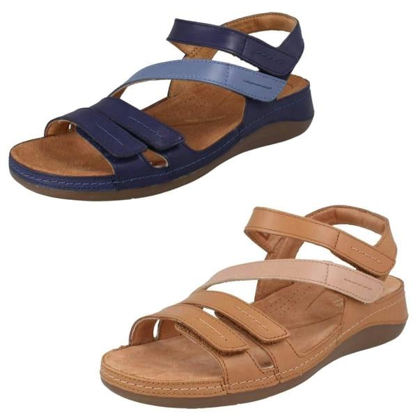 Clarks Ladies Clarks Hook and Loop Summer Sandals Cecily Mix