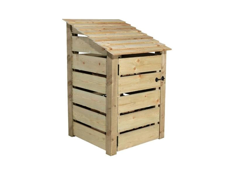 Arbor Garden Solutions Slatted Wooden Log Store With Door W-79cm, H-126cm or 180cm, D-88cm