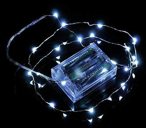 2m 20 LED Cool White Copper Wire Battery Operated String Lights image 6