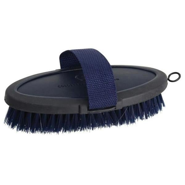 Coldstream Faux Leather Horse Body Brush - Blue/Navy - 