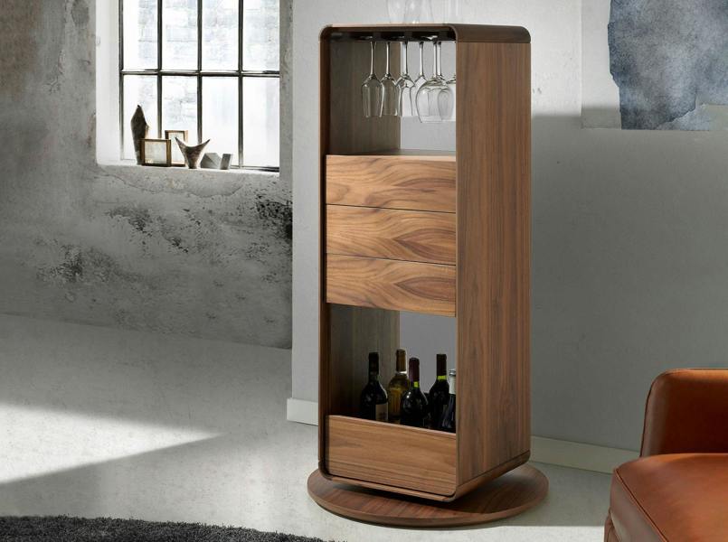 Angel Cerdá Swivelling walnut bar cabinet 3115