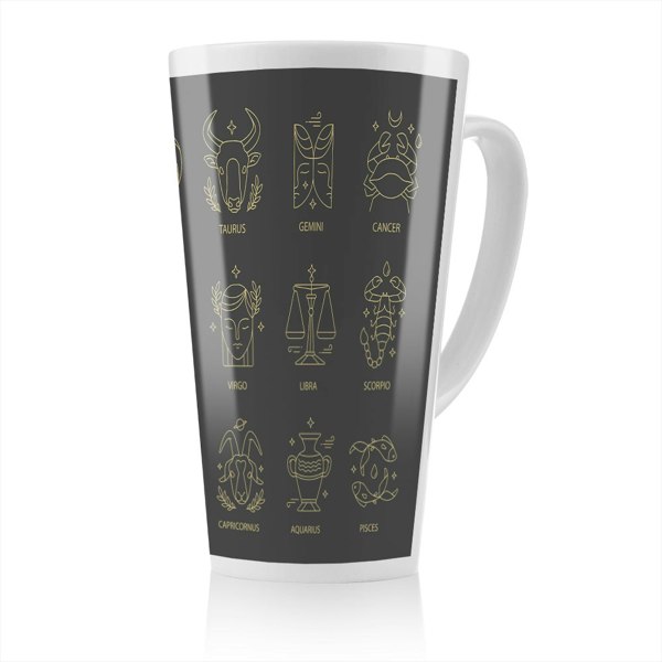 Benjamin Tate Design Zodiac Sign Set Dining Latte Mug
