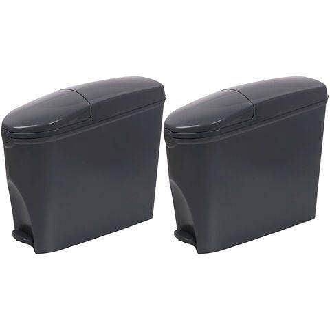 ProWashroom Sanitary Bin 20L Slimline Washrooms Toilets Hygienic Disposal Pedal Container Bins for Female Ladies And Baby Hygiene Products x2