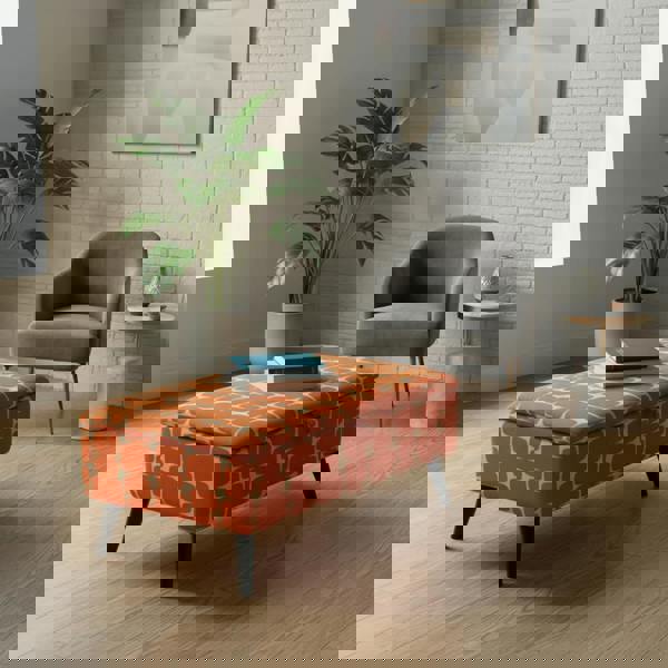 Solid Wood Frame Luxury Storage Bench for Living Room or Hallway