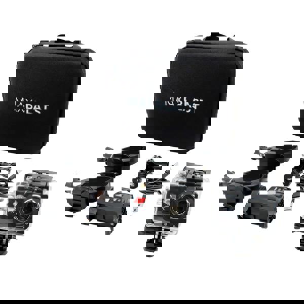 80L wet and dry vacuum kit with gutter vacuum poles, camera, and accessories in a durable black carrying case