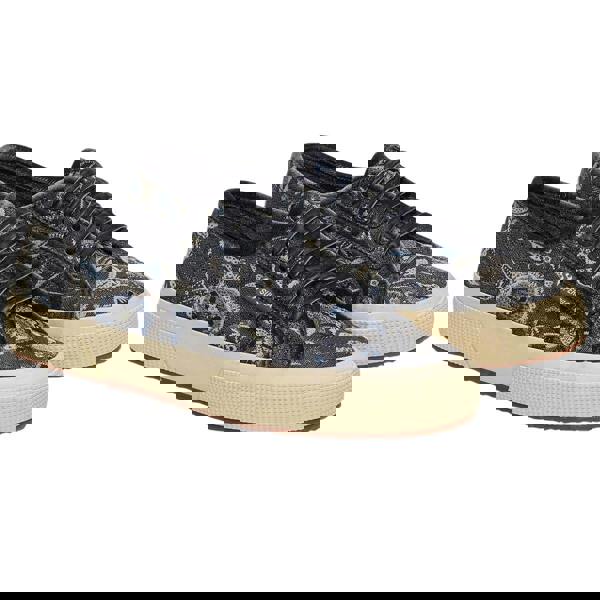 Superga Unisex Adult 2750 Tapestry Trainers - Grey/Off White/Blue