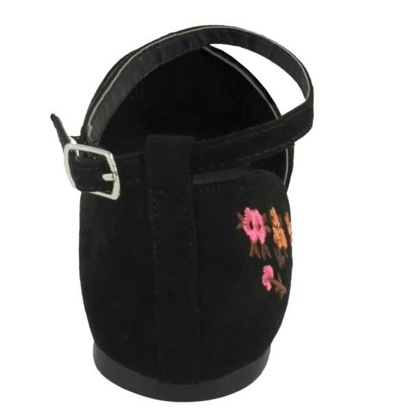 Spot On Ladies Spot On Ankle Strap Ballerinas