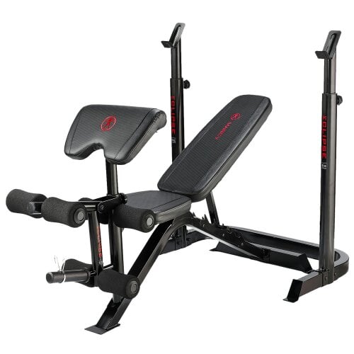 Marcy BE3000 weight bench with curl pad leg developer & squat rack