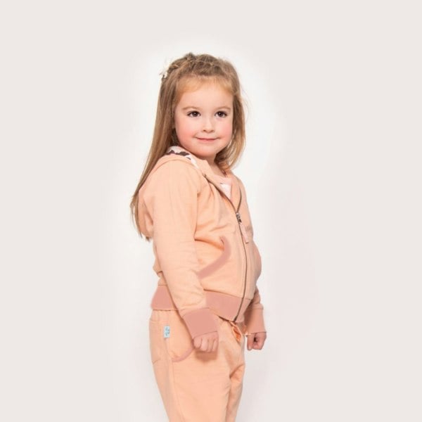 Luca and Rosa Girls Pink Jersey Lounge Hoodie