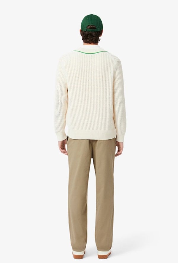Lacoste Regular Fit Cotton Gabardine Chino Pants - Beige