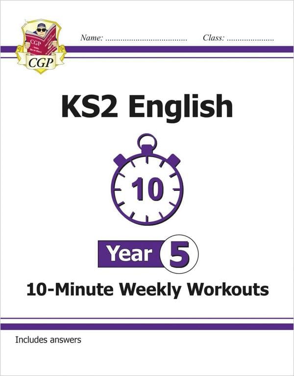 CGP KS2 Year 5 10-Minute Weekly Workout Bundle – Ages 9-10 (Maths, English, Arithmetic, Spelling and Vocabulary)