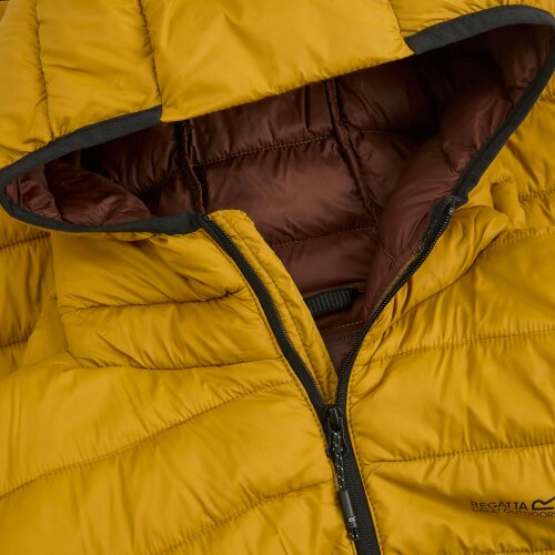 Regatta Mens Marizion Baffled Hooded Padded Jacket - Wood Brown - Wood Brown - 100% Polyamide