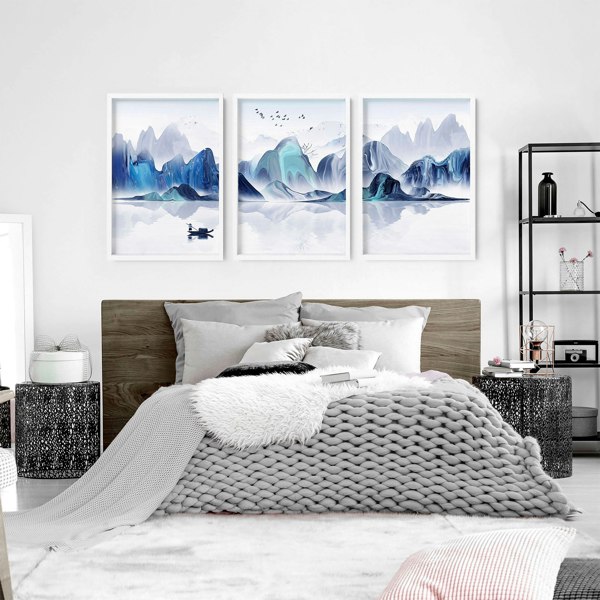 Japanese wall decor | set of 3 Bedroom wall prints