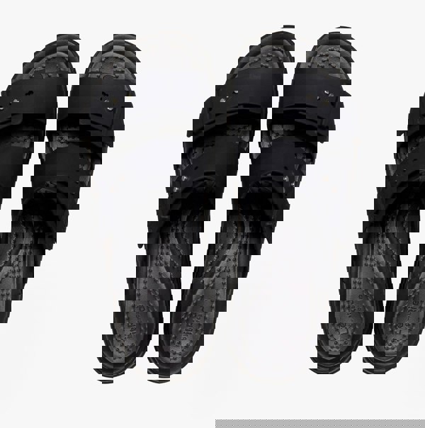 Crocs 207431-001 BROOKLYN BUCKLE LOW WEDGE Womens Sandals Black